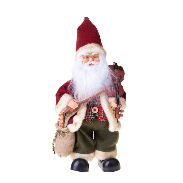 Babbo Natale 33 cm con Violino e Movimento Musicale