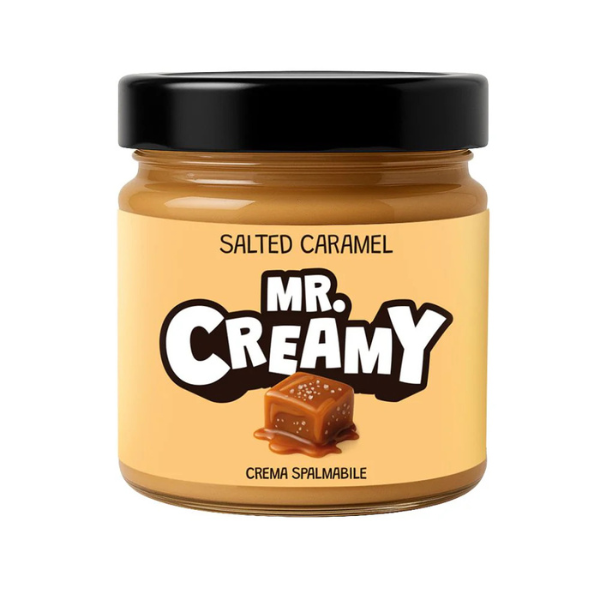 Mr. Creamy Salted Caramel, crema spalmabile al caramello salato da 200g (confezioni da 3)