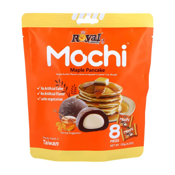 Royal Family Maple Pancake Mochi, mochi al gusto di sciroppo d'acero da 120g (confezioni da 3)