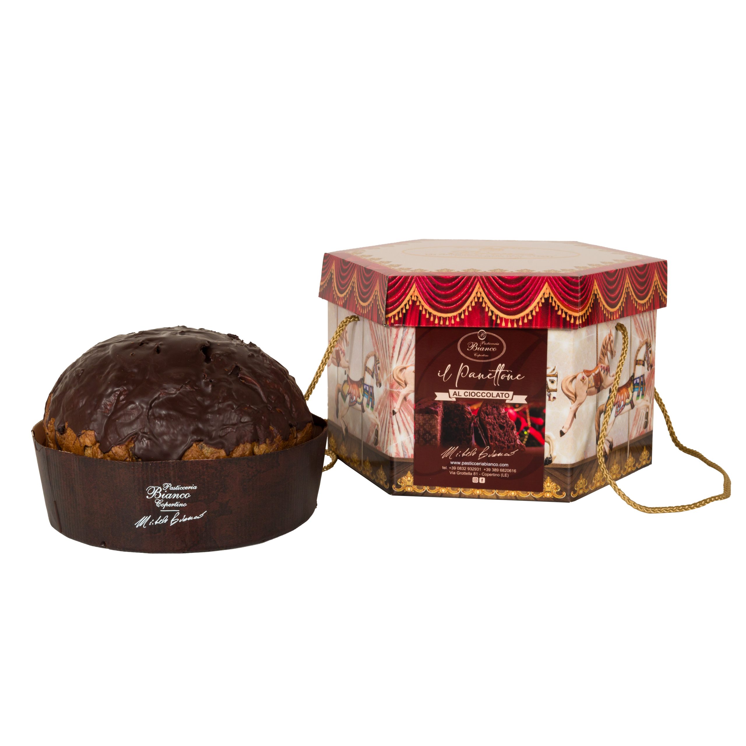 Panettone al cioccolato 70% BTB con gocce di cioccolato - Image 3